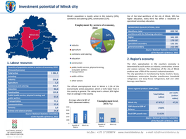 Investment Potential of Minsk City