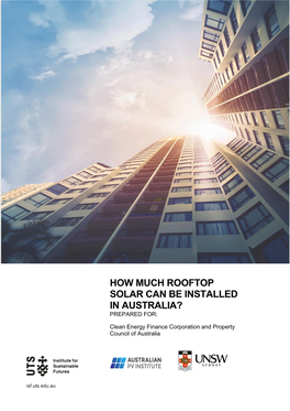 How Much Rooftop Solar Can Be Installed in Australia? Prepared For