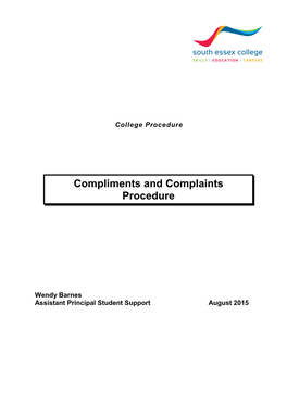 Compliments and Complaints Procedure