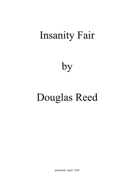 Insanity Fair by Douglas Reed