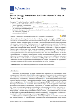 Smart Energy Transition: an Evaluation of Cities in South Korea