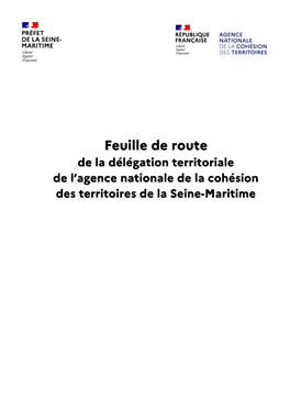 Feuille De Route De La Délégation Territoriale De L’Agence Nationale De La Cohésion Des Territoires De La Seine-Maritime