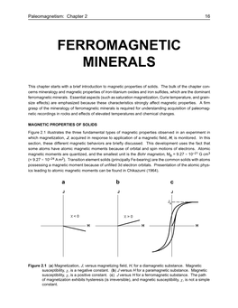 Ferromagnetic Minerals