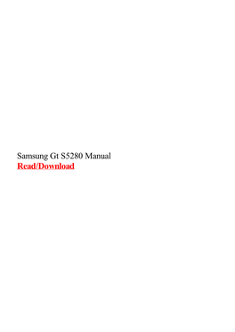 Samsung Gt S5280 Manual.Pdf