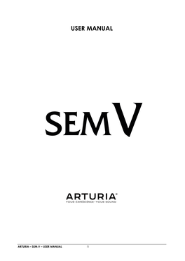 User Manual SEM V