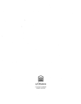 U Ottawa L'univcrsitfs Canndicnne Canada's University FACULTE DES ETUDES SUPERIEURES 1=1 FACULTY of GRADUATE and ET POSTOCTORALES U Ottawa POSDOCTORAL STUDIES