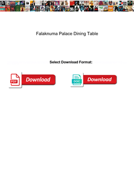 Falaknuma Palace Dining Table