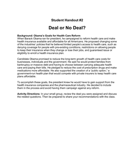 Obama's Deal Handout 2