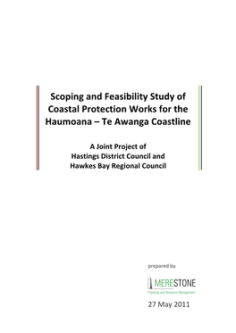 Scoping and Feasibility Study of Coastal Protection Works for the Haumoana – Te Awanga Coastline