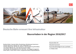 Bauvorhaben in Der Region 2016/2017