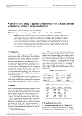 A Comprehensive Study of Spallation Models for Proton-Induced Spallation Product Yields Utilized in Transport Calculation