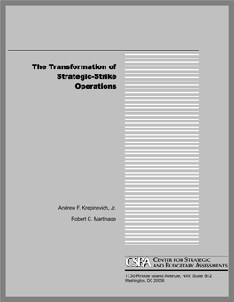The Transformation of Strategic-Strike Operations