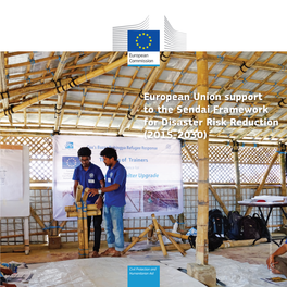 European Union Support to the Sendai Framework for Disaster Risk Reduction (2015-2030) © European Panorat) Union 2017 (Photo by Mallika