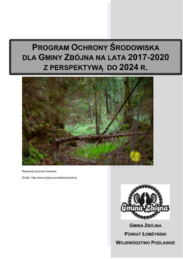 Program Ochrony Środowiska Dla Gminy Zbójna Na Lata 2017-2020 Z Perspektywą Do 2024 R