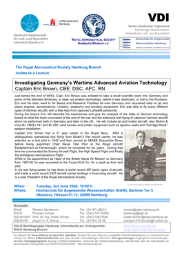Investigating Germany's Wartime Advanced Aviation Technology