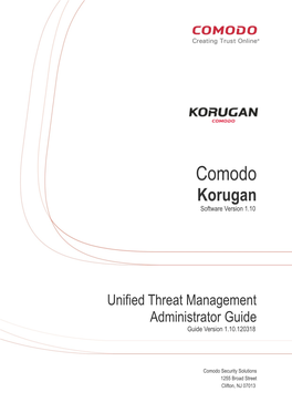 Comodo Korugan Administrator Guide | © 2018 Comodo Security Solutions Inc