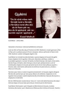 Esad Mekuli (1916-1993)