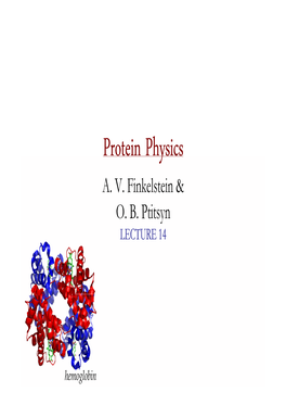 Protein Physics A