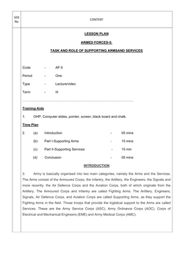 Ss 1.5 Task and Role of Supporting Arms