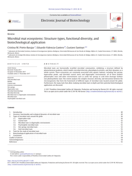 Microbial Mat Ecosystems: Structure Types, Functional Diversity, and Biotechnological Application