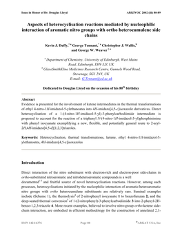 Aspects of Heterocyclisation Reactions Mediated by Nucleophilic Interaction of Aromatic Nitro Groups with Ortho Heterocumulene Side Chains