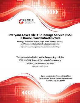 (FSS) in Oracle Cloud Infrastructure Bradley C