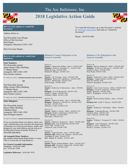 2018 Legislative Action Guide