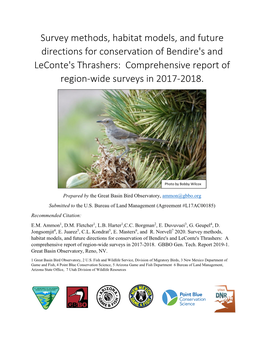 Comprehensive Report of Region-Wide Surveys in 2017-2018