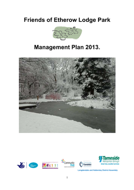 Friends of Etherow Lodge Park Mmanagement P Plan 2013