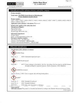 Safety Data Sheet Acc