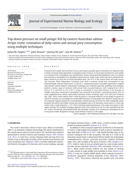 Top-Down Pressure on Small Pelagic Fish by Eastern Australian