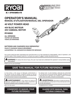 Operator's Manual