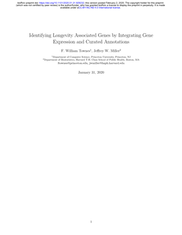 Identifying Longevity Associated Genes by Integrating Gene Expression and Curated Annotations