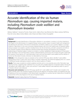 Plasmodium Ovale Wallikeri