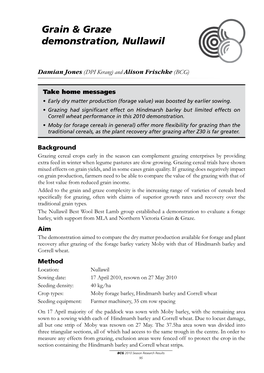 Grain & Graze Demonstration, Nullawil