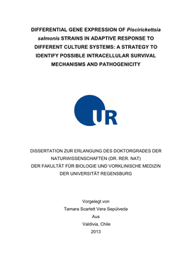 DIFFERENTIAL GENE EXPRESSION of Piscirickettsia Salmonis