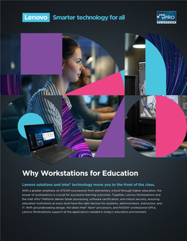 Why Workstations for Education