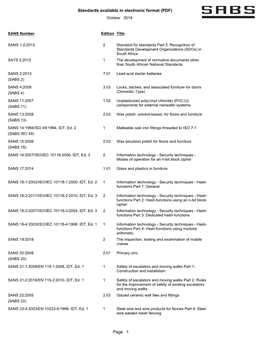 Standards Available in Electronic Format (PDF) Page 1