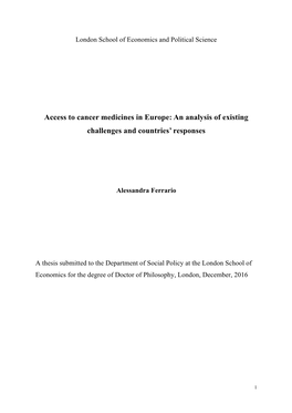 Access to Cancer Medicines in Europe: an Analysis of Existing Challenges and Countries’ Responses