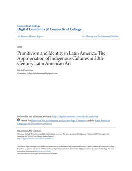 Primitivism and Identity in Latin America: the Appropriation Of
