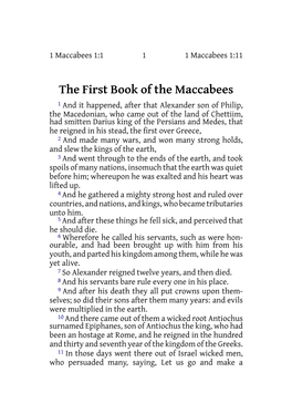 Eng-Kjv 1MA.Pdf 1 Maccabees