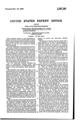 UNITED STATES PATENT OFFICE MONO-ACYL ETHYLENE DIAMINES : Nathan Weiner, West Forest Hills, N.Y., Assignor to Bonneville, Limited, New York, N