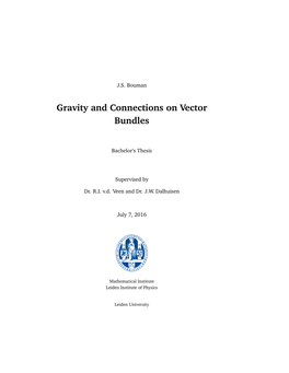 Gravity and Connections on Vector Bundles