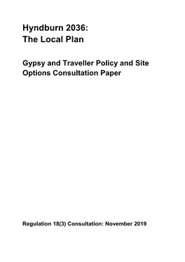 Gypsy and Traveller Policy and Site Options Consultation Paper