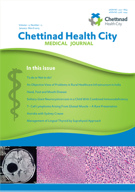 Chettinad Health City MEDICAL JOURNAL