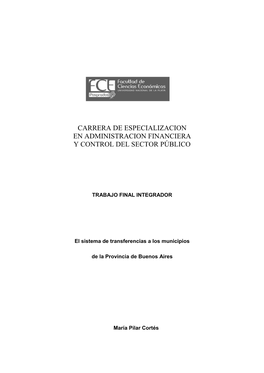 Carrera De Especializacion En Administracion Financiera Y Control Del Sector Público