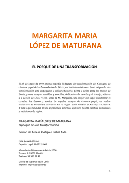 Margarita Maria López De Maturana