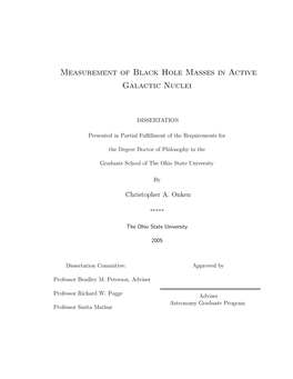 Measurement of Black Hole Masses in Active Galactic Nuclei