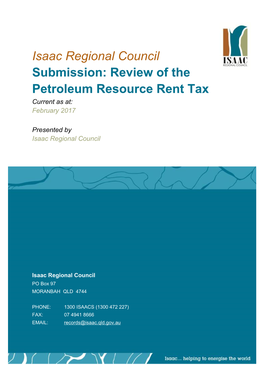 Isaac Regional Council Submission: Review of The