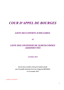 Cour D'appel De Bourges